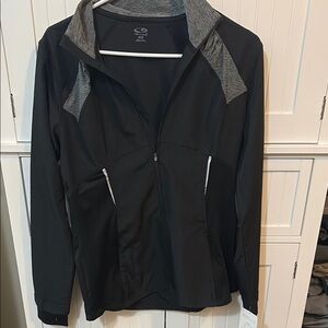 Champion NWT Black Athletic Zip Up Jacket Size M Lightweight Running Gym